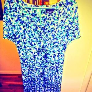 Dress with crisscross front and flared bottom